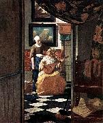 Jan Vermeer The Love Letter oil painting reproduction